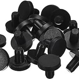 uxcell 20 Pieces Black Rubber Stopper, J5 Waterproof Plug Holes for 5mm / 0.2" Hole-15