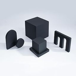 IMAGIX PROPHOTO ™ Jewellery Photoshoot Set of 6 Geometric Cube Solid Foam for Photography Small Business Decorations Black-image-5