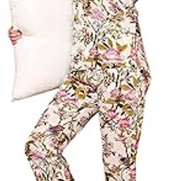 Off-White Floral Printed Night Suit Pajama Set-image-0