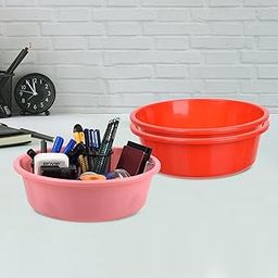 Homestic Pack of 3 Desk Organizer | Stationery Organizer | Multipurpose Storage Organizer | Office Supplies for Pen-Pencil-Staplers | Desktop Organizer | 6 LTR | Red & Light Pink-image-81
