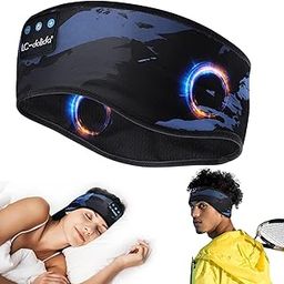 LC-dolida Sleep Headphones Bluetooth Headband Music Wireless Headband Headphones with Thin HD Stereo Speakers Perfect for Side Sleepers, Sport, Yoga, Travel (Fashion Blue)-picture-11