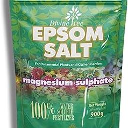 DIVINE TREE Epsom Salt for Plant - Water Soluble Organic Plant Fertilizer - Magnesium Sulphate Fertilizer for Plants and Home Garden Boost Growth, Improve Soil & Nourish Healthier Plants (900gm)-19
