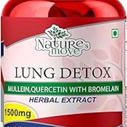 Natures Move Lung Detox Supplement 1500mg (60 Capsules) | Quercetin, Bromelain, Elderberry & Mullein for Respiratory Health, Clear Breathing & Cleansing-3