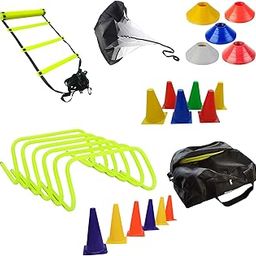Roxan Foxsus Football Training Combo : Hurdle,Marker Cone, Saucer Cone, Ladder,Parachute Combo in a Carry Bag-picture-6