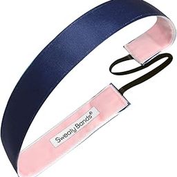 Sweaty Bands Women s Wicked Exclusive Fitness Headband Navy 1-Inch-image-56