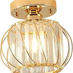 MYADDICTION Modern Crystal Ceiling Light Flush Mount for Hallway Entryway Aisle Style D-2