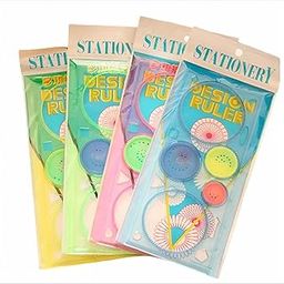 Spirograph Design Ruler Stencil Set, Geometric Drawing Template for Kids and Adults, Birthday Return Gift, Pack of 2, Multicolour-image-37