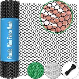 Upgraded 15.7IN x 33FT ABS Plastic Chicken Wire Fence Mesh, Poultry Fencing, Hexagonal Fencing Wire for Gardening, Construction Barrier Netting, Chicken Wire Frame Crafts, Floral Netting-image-86