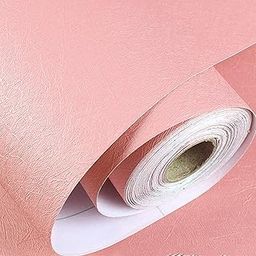 wolpin Wall Stickers Wallpaper Stylish (45 x 300 cm), Home Renovation Stripe Living Room, Hall, Office Bedroom Embossed Decal Self Adhesive, Peach-image-10
