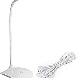 KRIKAV Adjustable LED Desk Lamp with USB Charging, White, for Reading, Writing and Home Office Work-30