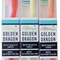 SBM MART || Golden Dragon Hard Toothbrush (Assorted Color), Pack of 3-10