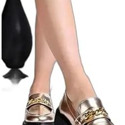FF World Fashion World Women Black Stylish Shoes Loafers Chain Elegant Trend | Style 182 | IND - 7 FFW_2162 SWFF_1766-image-42