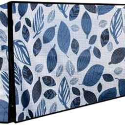 SELENO TV Cover for 32 Inch LED/LCD TV with Zip Enclosure | Dust & Water Proof LED/LCD TV Cover with PVC Layer Protection | Compatible For All 32 Inch Models (Blue Leaf)-26