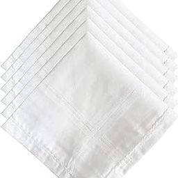 Crizma Zone 100% Cotton Premium Collection Handkerchiefs Hanky for Men, Set of 6 (White)-picture-39