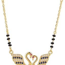 925 Sterling Silver 18K Micron Gold Plated Mangalsutra For Women | Hypoallergenic | Gift For Wife, Anniversary, Karwa Chauth-13