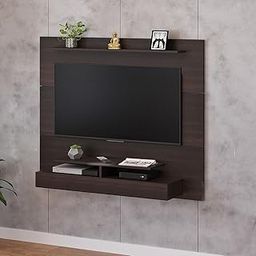WOODWIDER Reagon Engineering Wood Wall Mount TV Entertainment Unit Set Top Box Stand/TV Cabinet with Shelves for Books & Décor Display Unit, Living Room Upto 55 Inches (Wenge)-image-24