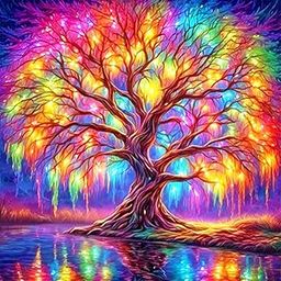 FBLXE 5D Diamond Painting Kits for Kids and Adults Tree Of Life Full Round Diamond Art, Night Paint by Numbers Kits Rhinestone Embroidery Cross Stitch Arts Craft for Home Wall Decor 30x40cm (TREE OF LIFE)-image-61