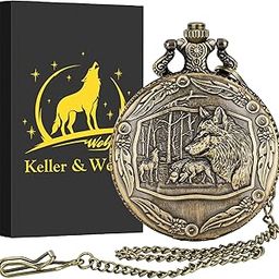 Vintage Pocket Watches for Men Boy, FOB Pocket Watch with Chain, Christmas Gifts, Father's Day Gifts, Valentine's Day Gifts, Birthday Gifts, Necklace Gifts for Women, Gift Box and Card-image-55