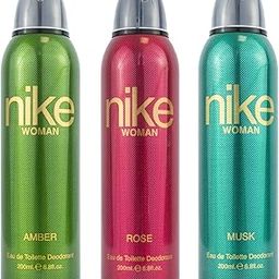 Nike Unisex Amber + Rose + Musk Spray Deodorant For Woman- Pack Of 3 (200Ml Each), 3 Count-picture-19