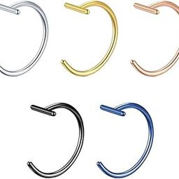 Nose Pins for Women Stainless steel Combo Multicolor Non Piercing Nose Pins for Women and Girls.-picture-19