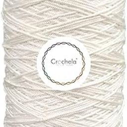 Crochela 1 MM Nylon Macrame Cord/Thread/Dori (Purse Thread) for Jewellery Making, Bags and Many Other DIY Crafts (Weight : 200 Grams | Length : 400 Meters) (White)-image-92