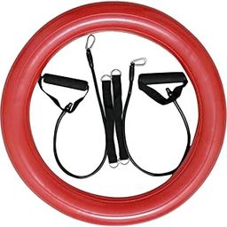 ATORSE Yoga Ball Chair Inflatable Stability Holder Base Resistance Bands Red-image-13
