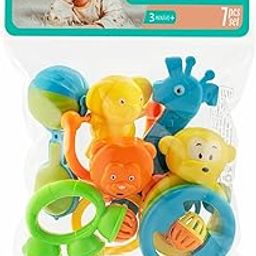 Sunny Chubby Cheeks Bells Baby Teether Ring - Phthalate-Free Multicolor Teething Toy for Soothing Gum Relief (4M+)-image-30