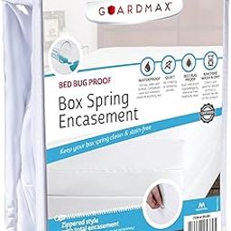 Guardmax Zippered Box Spring Encasement - 100% Waterproof Box Spring Protector - Blocks Out Dirt, Dust, BedBugs, and Moisture - Hypoallergenic and Noiseless (Twin XL 39" x 80" X 10")-image-43