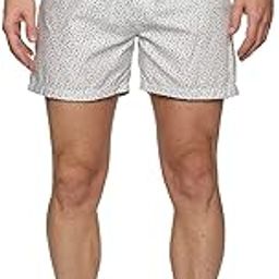 Men Inseam 5" Grey Block Print Cotton Boxer Shorts with Pockets and Elastic Waistband-picture-16