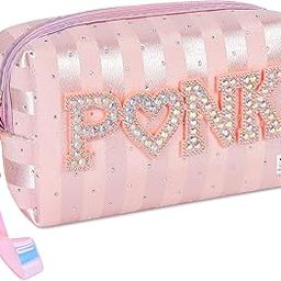 NFI essentials Makeup Pouch Cosmetic Pouch Vanity Case Jewellery Pouch Stationery Pencil Case Travel Organiser Travel Pouch Bag with Detachable Handle-36
