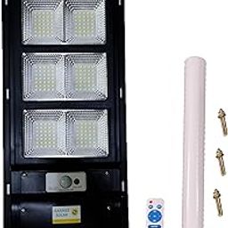 Aarmee Solar Street Light 280 Watt Led Lens Chips with Peak 25 watt Brightness All in One Automatic with Motion Sensor and IP65 Waterproof for Outdoor Use - Black(Plastic)-12