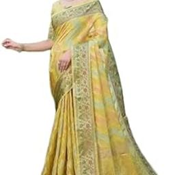 Banarasi Art Silk Saree with Blouse for Women – Elegant Zari Woven Pallu and Border-picture-55