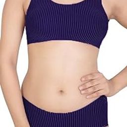 OK INTERPRISES Women’s Padded Seamless Smooth Ice Silk Sports Air Bra Panty Set (Size 28TO 34) NAVI Blue-image-17
