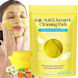 GOTING Kojic Acid Face Cleansing Foaming Pads for Dark Spots, Skin Brightening & Acne Prevention With Vitamin C, For All Skin Types (1 Pack, 60 Pads)-image-51
