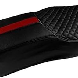Elegant Leatherite Custom Fit Bike Seat Cover for Bajaj Avenger 220 (Cameo Black & Red)-picture-4