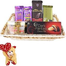 SFU E Com Premium Premium Chocolate With Beautiful Basket | Valentine Heart Teddy Bear With Chocolate Combo | Valentine Chocolate Hamper | 524-image-22