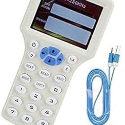 Althiqahkey English 10 Frequency RFID NFC Card Copier Reader Writer for IC ID and 125kHz Cards +13.56mhz UID Key +1USB-20