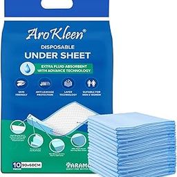 Arokleen Premium Disposable Bed Underpads Large 90x60 CM I 10 Units I Waterproof I Protects surfaces from Incontinence I Super Soft Polymer Pack of 1-picture-31