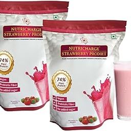 Nutricharge Strawberry Prodiet Maintains hair, skin and nail health (Pack Of 2)-image-3