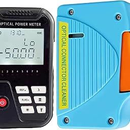 Techtest 3 in 1 Optical Power Meter with Laser Light Visual Fault Locater 2mw Vfl Fc/sc Universal Interface Scope -50~+26dbm Lan Tester Rj45 with Ftth Fiber Optical Connector Cleaner Over 550 Cleans-15