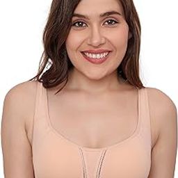 Nylon Blend Full Support Minimizer Everyday Bra For Women Full Coverage | Wireless| Padded With Seamless Soft Cups-picture-1