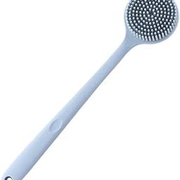 MARZIX Bathing Brush Practical Back Cleaning Scrubber Exfoliating Back Rubbing Silicone Body Double Sided Long Handle Anti-Slip Shower Bath Brush 100% BPA-Free, Hypoallergenic, Eco-Friendly-image-43