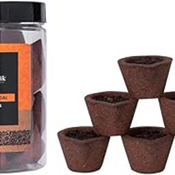 Satvaidik Kesar Chandan Sambrani Dhoop Cups for Pooja (18 pcs)| Organic Havan Cups for Homes and Festivals | Natural Saffron Guggal Dhoop Original | Dhoop Cones (18 Cups/Pack + 1 Burner Plate/Pack)-image-28