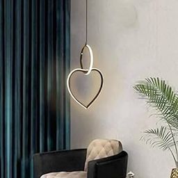 Lustreon Heart-Shaped Design Bedside Hanging Pendant Lamps, Creative LED Light Bar Pendant Lamp/Hanging Light. (Heart H/L)-image-45