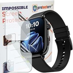 2-Pack Screen Guard for Noise ColorFit Pulse 4 Max 1.96" inch Smart watch Protector | Flexible, Unbreakable, Bubble-Free Installation | Not Tempered Glass |-image-6