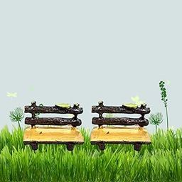 Wonderland ( 2 Pc/Set Bench Set Garden/Bonsai Miniature for Landscape Decoration,Plants (Tray Gardening, Miniature Toys)-image-86