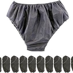 Black Disposable Panties for Women Spa, Maternity, Periods, Body Massage,Non Transparent 30 GSM Double Layered Women's Travelling Briefs Non Woven Panty 20 Pices Pack-picture-27