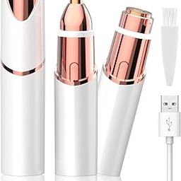 VIFERA 2-in-1 Eyebrow Trimmer for Women - Facial Hair Remover Machine For Women - Face,Upper Lips,Cheek, Chin and Nose Hair Remover, USB RECHARGEABLE Epilator With Ring Light (2IN1-White)-image-58