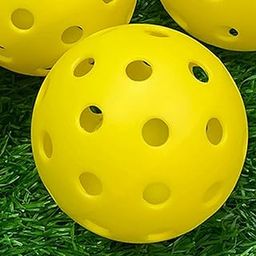 MERISHOPP 12 Pieces Pickleball Balls 74mm Standard Hollow Ball Accessories for Outdoor Yellow| Sports Equipment | Outdoor Sports Gear | Exercise Gear-image-65