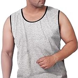 Mens Plus Size Sando Tank - Grey-19